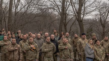 Des soldats ukrainiens le 7 mars 2024. (ROMAN PILIPEY / AFP)