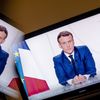 Emmanuel Macron lors de son allocution depuis le palais de l'Elysée, le 24 novembre 2020. (HAMID AZMOUN / HANS LUCAS / AFP)