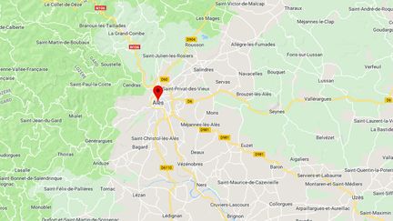 La ville d'Alès, dans le Gard, en région Occitanie. (GOOGLE MAPS)