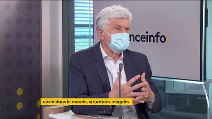 Arnaud Vaissié, PDG du groupe International SOS, était l'invité éco de franceinfo vendredi 7 mai 2021. (FRANCEINFO / RADIOFRANCE)