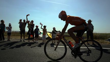 Lance Armstrong &agrave; Reims (Marne) lors du Tour de France 2010.&nbsp; (SPENCER PLATT / GETTY IMAGES EUROPE)