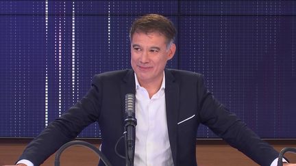 Olivier Faure, premier secrétaire du Parti socialiste, le 5 octobre 2021 sur franceinfo (FRANCEINFO / RADIO FRANCE)