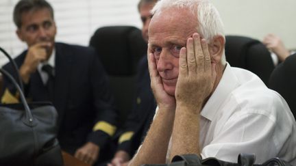 Alain Castany assiste au proc&egrave;s "Air Coca&iuml;ne" au tribunal de Saint-Domingue (R&eacute;publique dominicaine), le 9 mars 2015. (ERIKA SANTELICES / AFP)