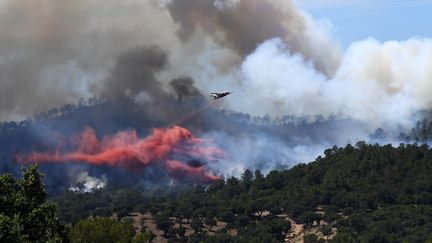 L'incendie à Bormes-les-Mimosas, le 26 juillet 2017. (ANNE-CHRISTINE POUJOULAT / AFP)