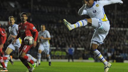 El-Hadji Diouf sous le maillot de Leeds.  (ANDREW YATES / AFP)