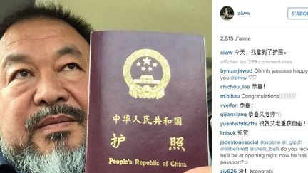 Ai Weiwei le 22 juillet 2015
 (Capture d&#039;écran instagram)