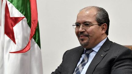 Le ministre algérien des Affaires religieuses et des Wakfs (biens religieux), Mohamed Aïssa, le jour de la visite du chef de la diplomatie belge à Alger, le 30 janvier 2018. (ERIC LALMAND/BELGA MAG/AFP)