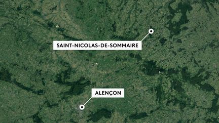 Deux adolescents de 13 et 15 ans ont perdu la vie dans un incendie à Saint-Nicolas-de-Sommaire (Orne) dimanche 1er décembre. Les pompiers sont toujours mobilisés sur place. (FRANCE 2)