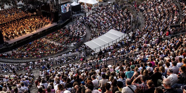 Au sein du Théâtre antique de Vienne, le 21 août 2015.
 (JEFF PACHOUD / AFP)