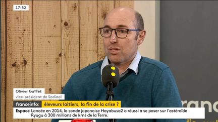 Olivier Gaffet,&nbsp;le&nbsp;vice-président de Sodiaal, était l'invité de l'interview éco vendredi 22 février. (FRANCEINFO)