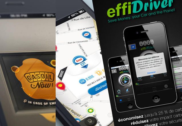 &nbsp; ("Gasoil now" et "Effidriver", deux applis qui vous aident à gérer votre carburant © Capture d'écran)