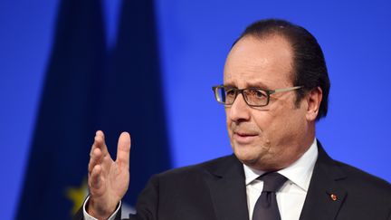 François Hollande lors d'une conférence de presse à Pékin (Chine), le 3 novembre 2015. (GREG BAKER / AFP)