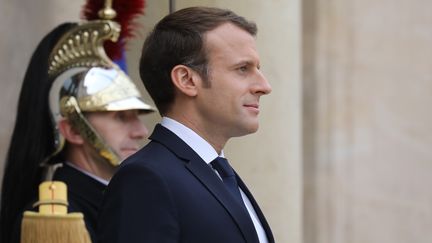 Emmanuel Macron à l'Elysée (Paris), le 29 décembre 2017. (LUDOVIC MARIN / AFP)