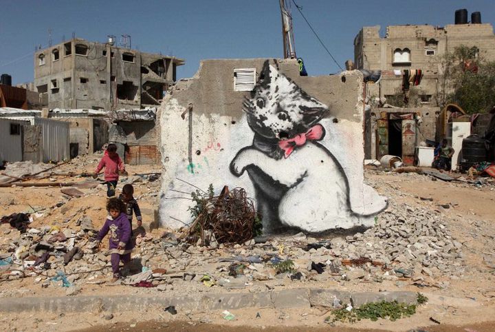 Graffiti de Banksy à Gaza, fin février 2015
 (ashraf amra / ANADOLU AGENCY)