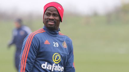 Emmanuel Eboué à l'entrainement dans l'équipe de Sunderland (Grande-Bretagne), le 15 mars 2015. (IAN HORROCKS / SUNDERLAND AFC / GETTYIMAGES)