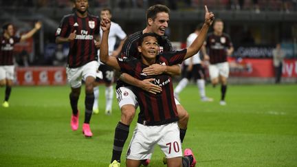 La joie de Carlos Bacca (AC Milan) (OLIVIER MORIN / AFP)