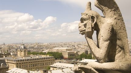 Une gargouille sur le toit de Notre-Dame, &agrave; Paris. (CHASE JARVIS / GETTY IMAGES)