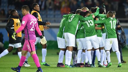 La joie des joueurs du club colombien Atletico Nacional (KAZUHIRO NOGI / AFP)