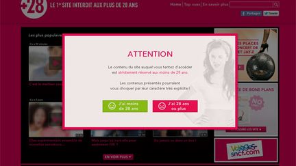 &nbsp; (Le site de la SNCf pour les moins de 28 ans inspiré du site YouPorn © Capture d'écran)