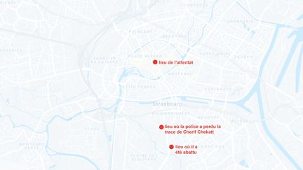 Cherif Chekatt, l'auteur de l'attentat du marché de Noël à Strasbourg, a été tué par les forces de l'ordre&nbsp;le 13 décembre 2018, dans le quartier de&nbsp;Neudorf. (GOOGLE MAPS / FRANCEINFO)