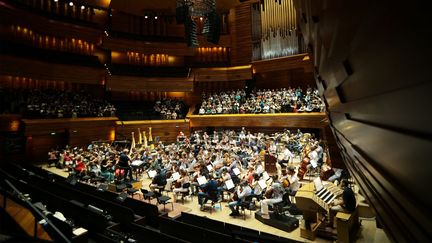 L'Auditorium de la Maison de la radio, à Paris, lors d'un concert, le 26 juillet 2019. (CHRISTOPHE ABRAMOWITZ / RADIO FRANCE)