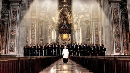 Les choeurs du Vatican dans la basilique Saint-Pierre
 (DR)