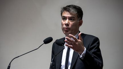 Olivier Faure, premier secrétaire du PS, le 30 mai 2018 à Alfortville (Val-de-Marne). (NICOLAS MESSYASZ / SIPA)