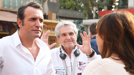 Jean Dujardin, Claude Lelouch et Elsa Zylberstein sur le tournage d'"Un + une" en Inde en août 2015
 (Metropolitan FilmExport)