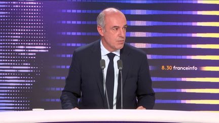 Le président du groupe Les Républicains (LR) à l'Assemblée et député d'Eure-et-Loir, sur franceinfo, mardi 19 septembre 2023. (RADIOFRANCE / FRANCEINFO)