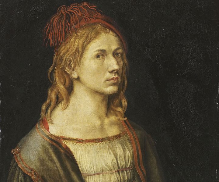 Albrecht Dürer, "Portrait de l'artiste tenant un chardon", 1493 ( détail), Paris, musée du Louvre, département des peintures (© RMN-Grand Palais (musée du Louvre) / Thierry Olivier)