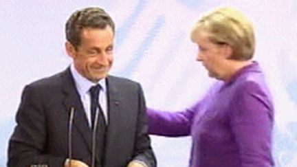 Nicolas Sarkozy et Angela Merkel, août 2009 (© France 3)