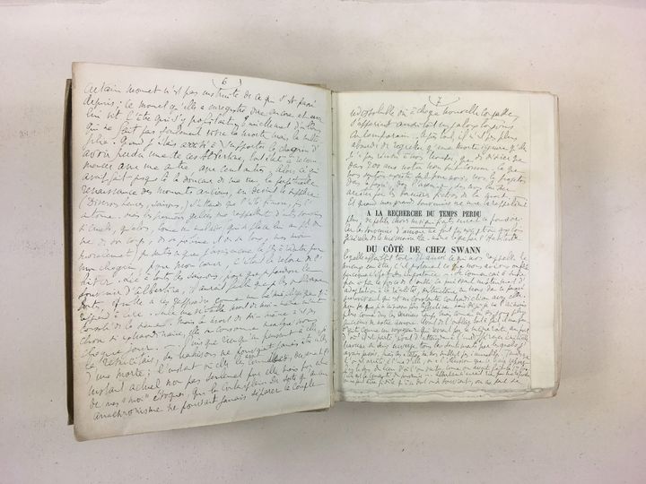 Lettre-dédicace de Marcel Proust à Marie Scheikévitch en tête de son exemplaire de "Du côté de chez Swann"&nbsp; (DR)