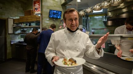 Le chef Daniel Boulud à New-York, le 9 novembre 2021. (ED JONES / AFP)