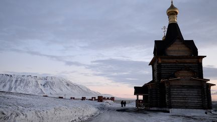 Une église à&nbsp;Norilsk (Sibérie orientale) en Russie, le 21 avril 2016. (MAKSIM BLINOV / SPUTNIK)