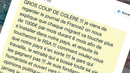 &nbsp; (Le "GROS COUP DE COLÈRE" sur les migrants a tout faux © Capture d'écran Twitter)