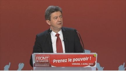 Jean-Luc Mélenchon à Blois, mardi 3 avril 2012 (FTV)