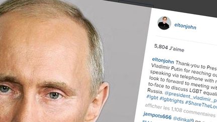 &nbsp; (Elton John affirme avoir discuté avec Vladimir Poutine des droits LGBT en Russie © Capture d'écran Instagram)