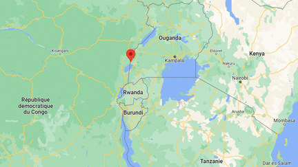 Une attaque a fait au moins 25 morts à Bwera, en Ouganda, à la frontière avec la République démocratique du Congo, le 17 juin 2023. (GOOGLE MAPS / FRANCEINFO)