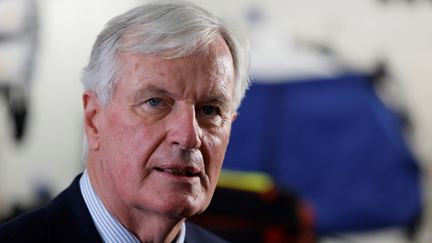 Michel Barnier, à l'hôpital Necker à Paris, le 7 septembre 2024. (LUDOVIC MARIN / AFP)