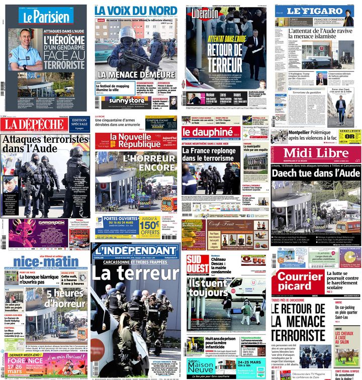 Les unes de la presse, samedi 24 mars 2018. (FRANCEINFO)