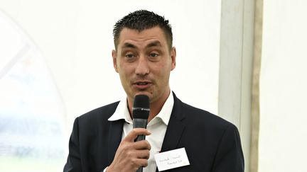 Samuel Vandaele, président des Jeunes Agriculteurs, en 2021. (ERIC MALOT / MAXPPP)