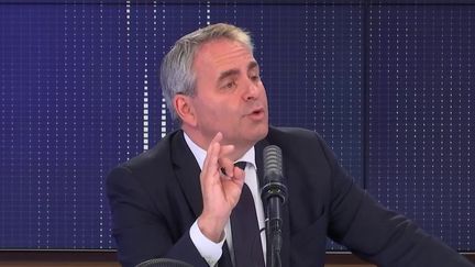 Xavier Bertrand, président de la région Hauts de France, invité des "matins présidentiels" de franceinfo, le 4 octobre 2021. (FRANCEINFO / RADIO FRANCE)