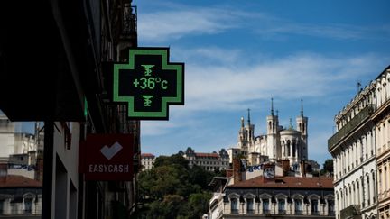 La ville de Lyon (Rhône) sous la chaleur, le 18 août 2023. (NICOLAS LIPONNE / HANS LUCAS / AFP)