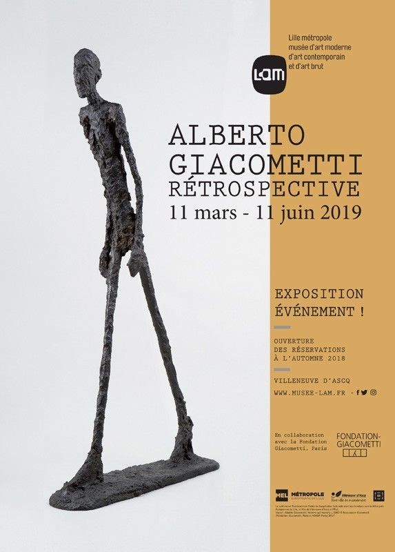 L'affiche de la rétrospective Giacometti
 (LaM)