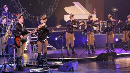 Le groupe Moranbong en concert à Pyongyang en avril 2014
 (KNS / KCNA / AFP)