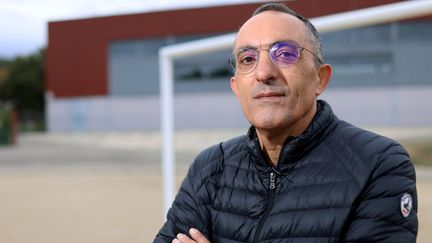 Mohamed Sanhadji, commandant de police detaché aupres de l'équipe de France de football, en charge de la sécurité.&nbsp; (PHOTOPQR/LA PROVENCE/MAXPPP)