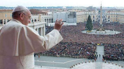 Le pape Fran&ccedil;ois, le 25 d&eacute;cembre 2013, au Vatican. (OSSERVATORE ROMANO / AFP)