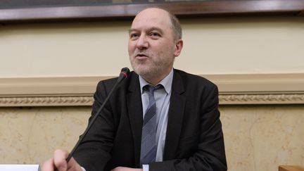 Denis Baupin, alors vice-président de l'Assemblée nationale, lors d'une réunion à Paris le 4 avril 2015. (BERTRAND GUAY / AFP)