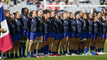 Les joueuses de l'équipe de France de rugby lors du match pour la troisième place face au Canada lors de la Coupe du monde, le 12 novembre 2022, à Auckland. (JOHN COWPLAND / COLORSPORT)