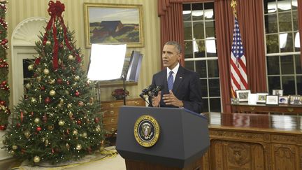 &nbsp; (Un discours à la nation de Barack Obama depuis son bureau ovale à la Maison blanche © Reuters / Pool news)